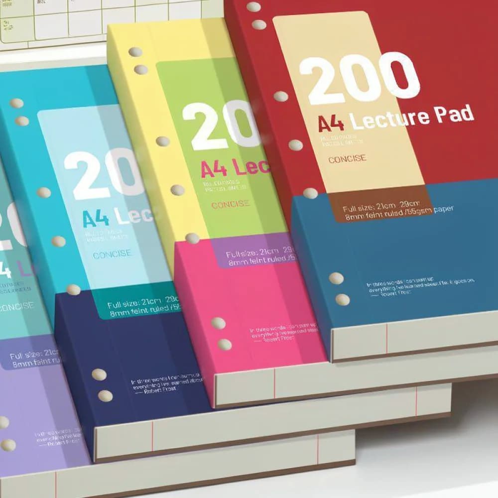 For Sijinianhua A4 Loose Leaf Notebook American Retro Style Study Planner Journal For Students Exam Preparation Supplies