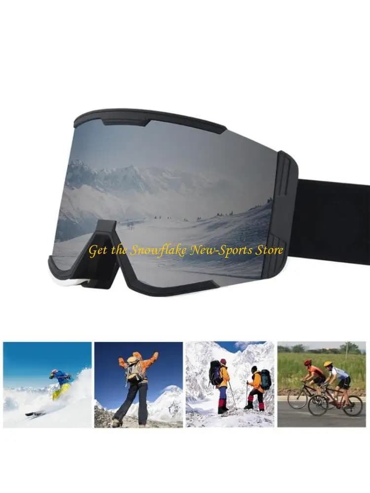 E56D Protezioni UV Antiappannamento Maschere da snowboard Maschere da sci ampia visione per uomo donna