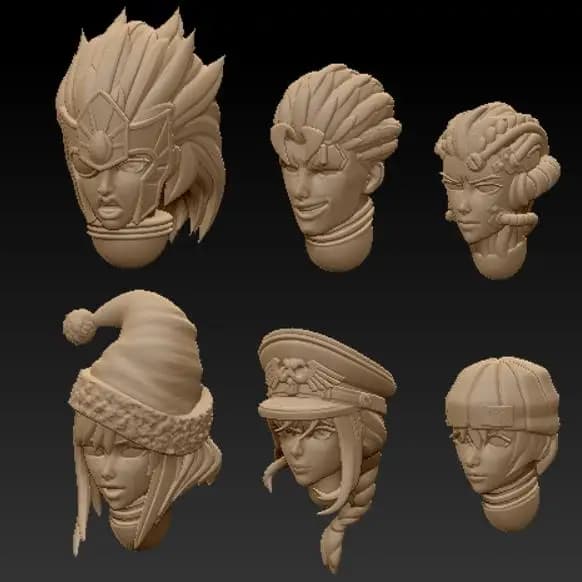 Head Sculpt Upgrade Parts 3D Printed Collectible Player Set Resin Material Collectible Action Figures Toys