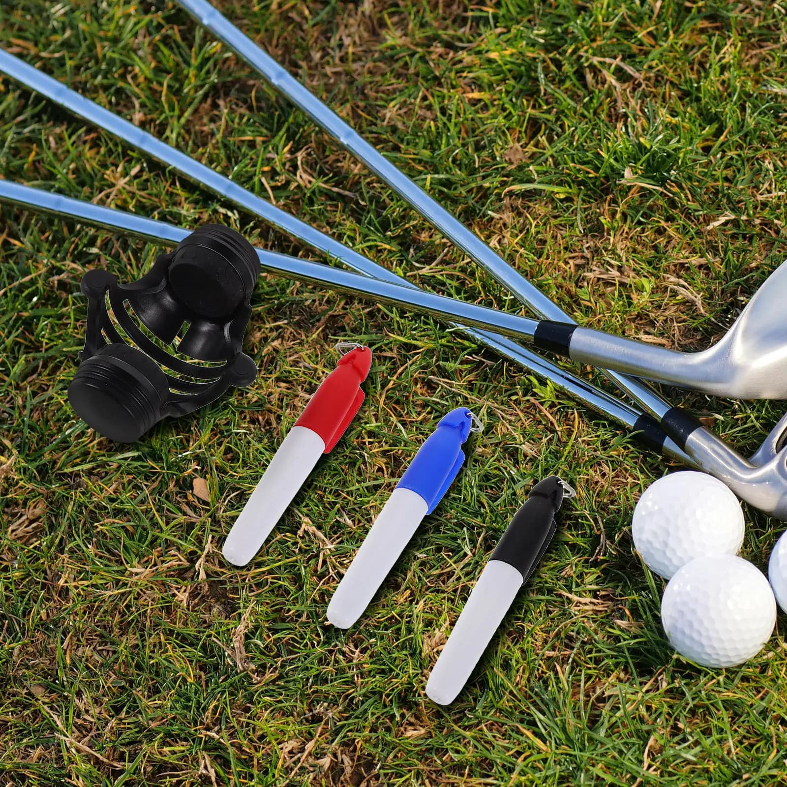 1Set Golf Ball Marker Tool Rotatable Alignment Pen Precision Line Drawing Device Golf Ball Stencil Marker Professional Marking