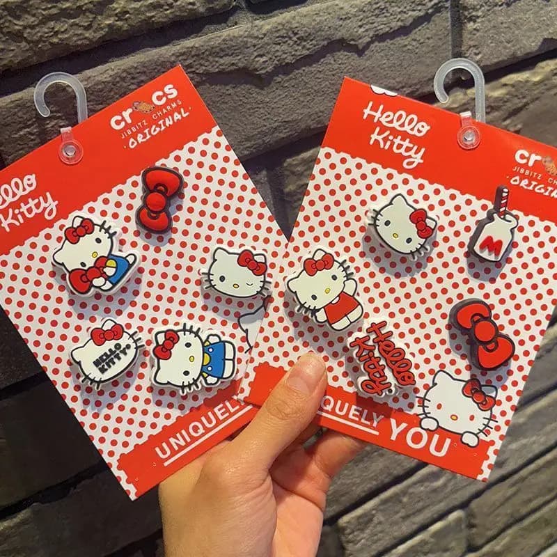 Set Hello Kitty: Ciondoli Fai-da-te a Tema Gatto KT della Serie Cartoon, Accessori per Scarpe, Fibbie per Zoccoli e Sandali, Decorazioni Regalo