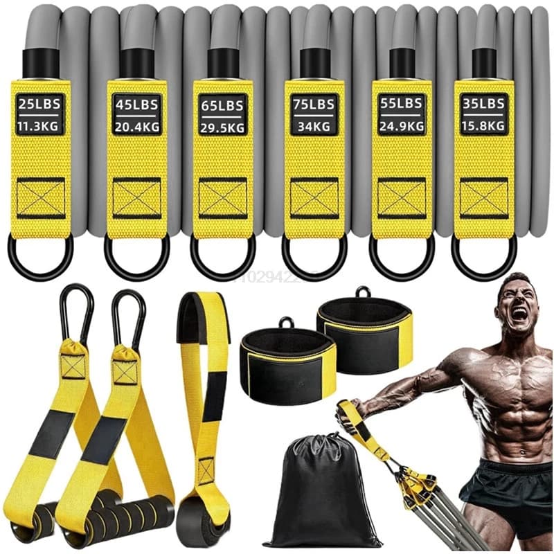 300-pound Heavy Exercise Fax with Handles Fitness Resistance Belt Exercise Belt for Strength Training Slim Physiotherapy