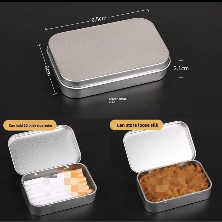 Innovativa Scatola per Sigarette Portatile Sigillata con Coperchio Sottile in Ferro per Uomo, Custodia Compatta per Fumatori