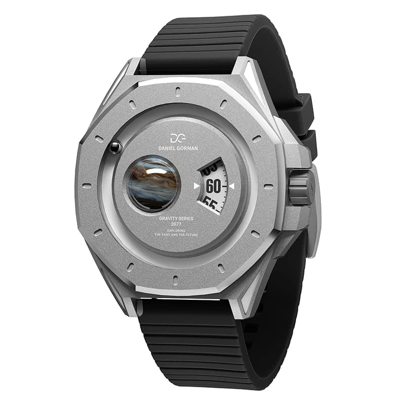 Orologio da uomo Daniel Gorman Gravity Series Jupiter Sport con cassa grande, cinturino in silicone al quarzo impermeabile
