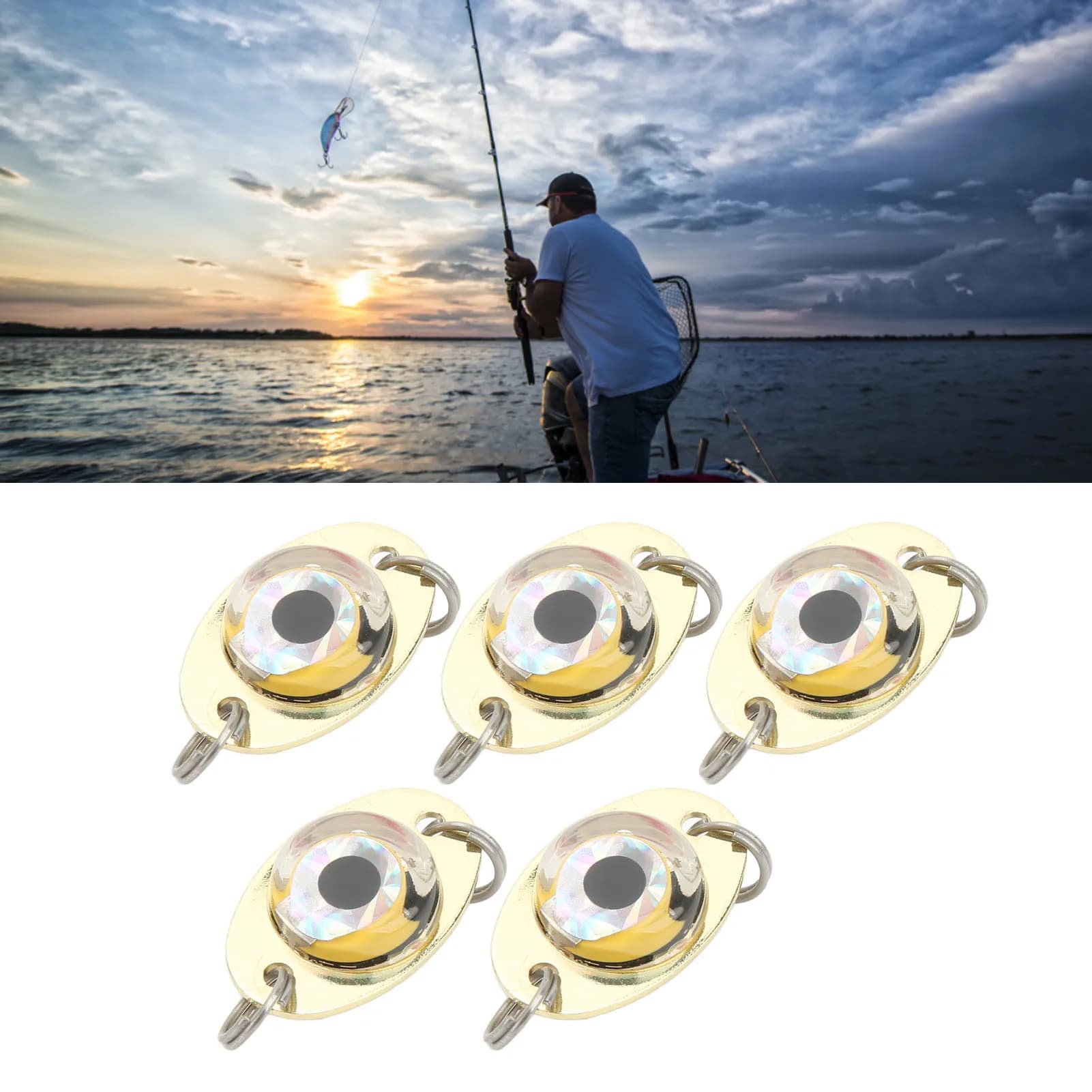 Lampada Elettronica Subacquea per Esche da Pesca, Luce LED Anticorrosione in ABS per Esche da Pesca in Acqua Salata