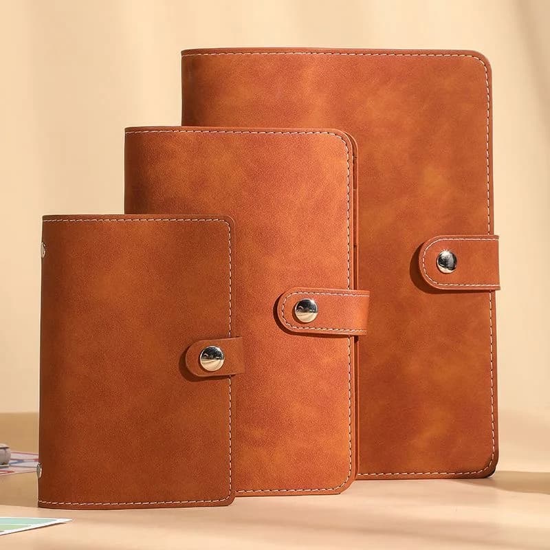 Raccoglitore per notebook in pelle PU A5 A6 A7, copertina ricaricabile con 6 anelli rotondi per carta di riempimento A5, raccoglitore per agenda personale per notebook