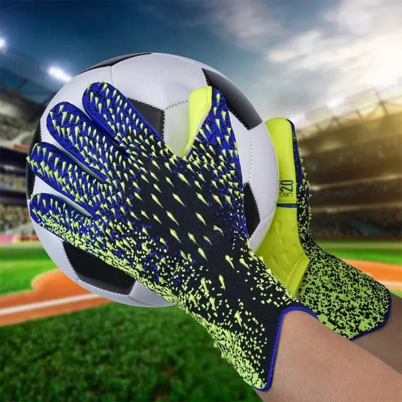 Guanti da portiere Guanti da portiere da calcio in lattice Guanti da portiere da calcio addensati antiscivolo Protezione per le dita Attrezzatura da calcio