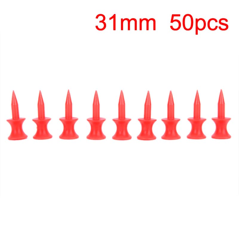 {YY30} 50 Pezzi Tee da Golf Rossi a Doppio Strato 31MM