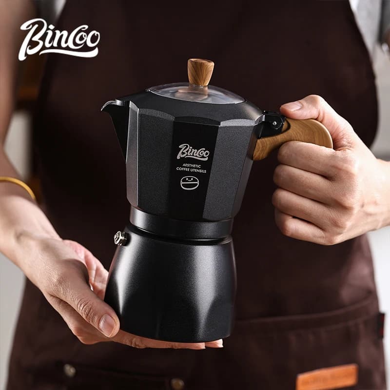 Bincoo Double Valve Moka Coffee maker Moka Coffee maker Electric Prevent for Extraction Concentrated Barista Tools