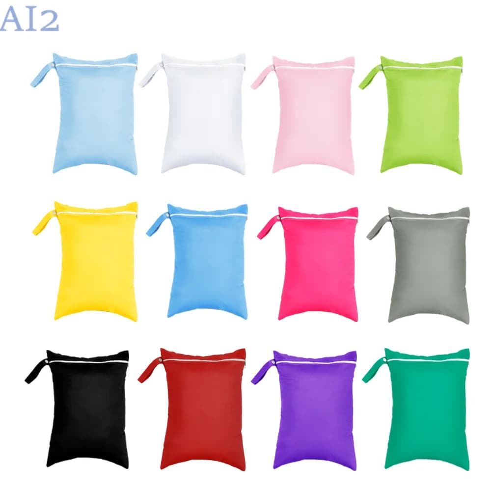 Borsa per Pannolini 30X40cm Grande Capacità con Cerniera Impermeabile, Borsa per Pannolini Asciutti e Bagnati, Borsa da Viaggio per Passeggino, Borsa Portaoggetti per Esterni