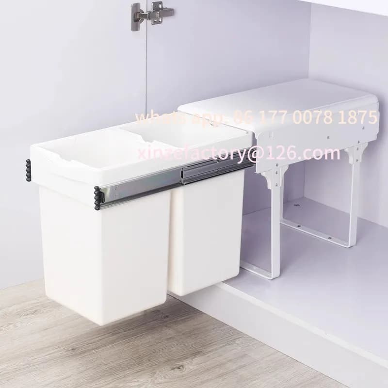 Lavello da cucina personalizzabile Pattumiera Grande armadio da cucina Pattumiera per riciclo Bidoni per rifiuti alimentari Pattumiera per il riciclaggio dei rifiuti Ordinamento dei rifiuti