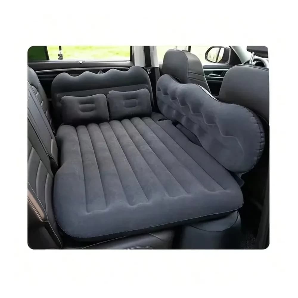 Materasso gonfiabile per auto per sedile posteriore SUV, letto da viaggio portatile per campeggio con 2 cuscini ad aria e pompa elettrica, materasso universale per dormire in auto