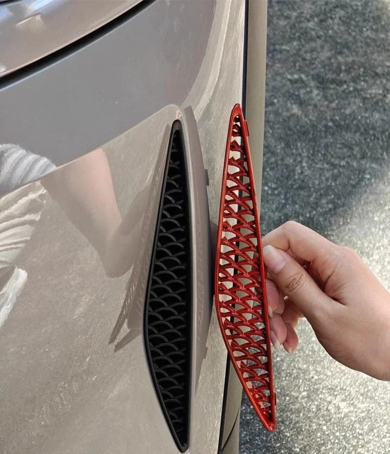 For MINI Cooper Modified LCI JCW F57 F56 F57 Cooper Decorative Fish Scale Mesh Front Bumper both side Air Inlet Net Accessories