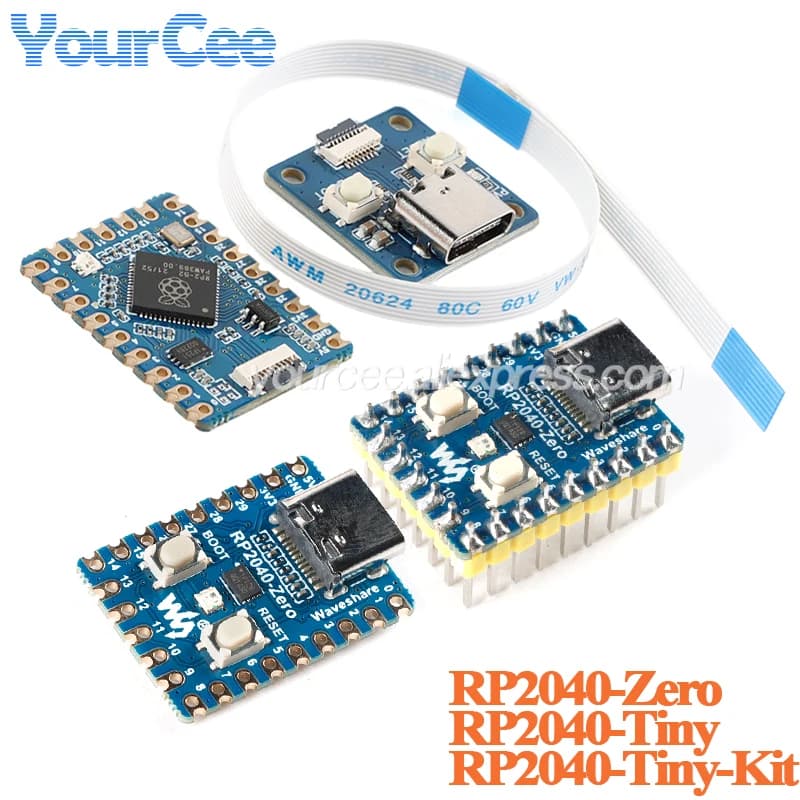 5 pz/1 pz RP2040-Tiny RP2040 ZERO Raspberry Pi PICO Modulo Scheda di Sviluppo 264KB SRAM 2MB Flash Per Arduino