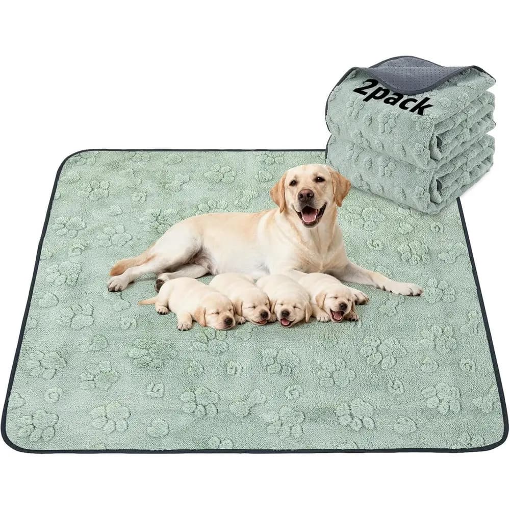 Tappetini igienici lavabili extra large per cani, antiscivolo, impermeabili e a prova di perdite, ideali per l'addestramento alla toilette, box, cuccia, pavimento e letto, 5 pezzi