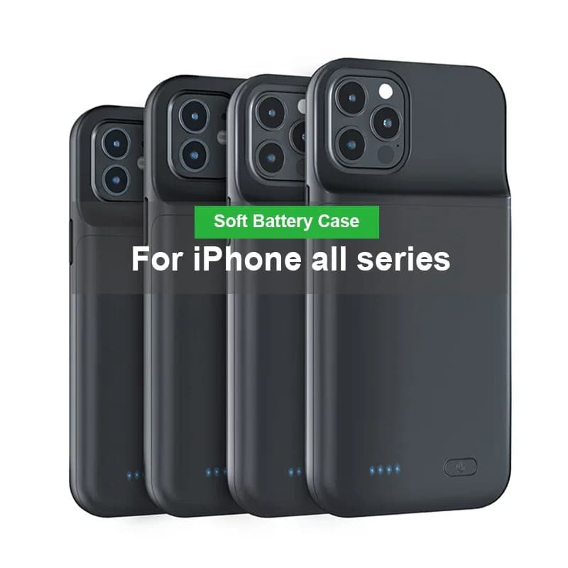 Custodia Caricabatterie Powerbank da 6800mAh per iPhone 6 7 8 SE X XS XR 11 12 13 14 15 16 Pro - Custodia di Ricarica Esterna di Emergenza