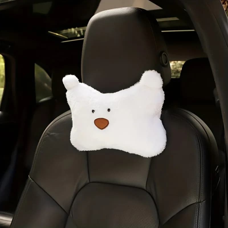 1pc carino cuscino per il collo dell'auto design del fumetto simpatico orso poggiatesta dell'auto accessori interni semplici regalo per le ragazze Accesoir Voiture