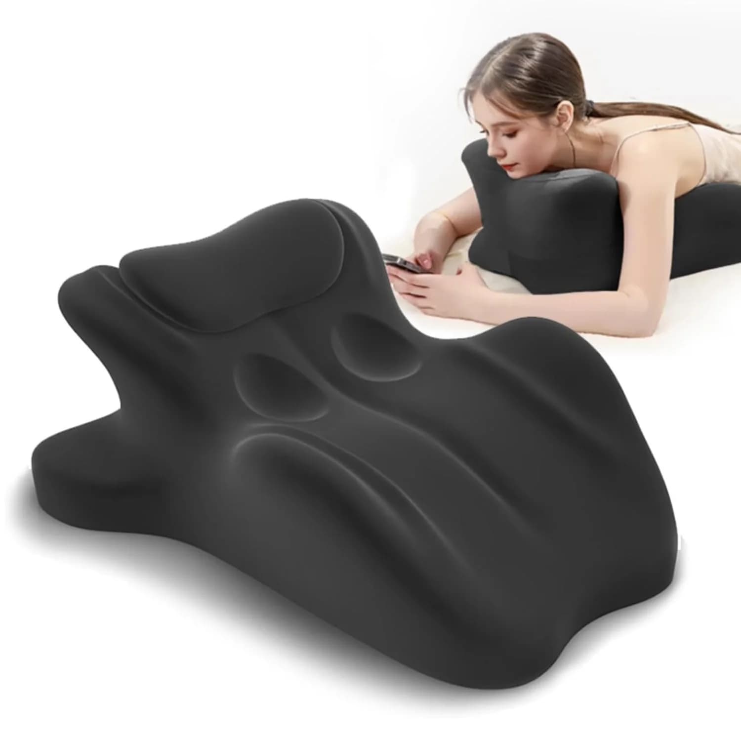 Cuscino Sweet Spot, Cuscino Chiro Monk per Coppie, 27 ° Cuscino Ergonomico Sagomato per Supporto Lombare, Cuscino in Memory Foam per Supporto Schiena