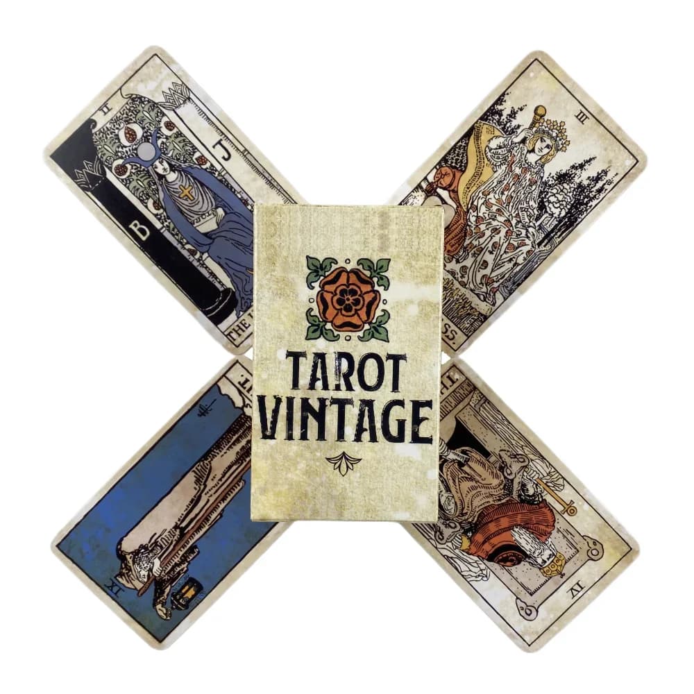 Carte Tarocchi Vintage: Mazzo Rider da 78 Carte, Edizione Divinazione Visions in Inglese, Giochi da Tavolo