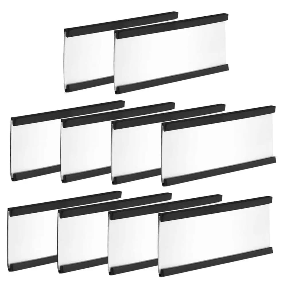 Porta etichette magnetico per carte di carta bianca Porta etichette per scaffali con pellicola protettiva con magnete forte, regolabile senza disordine