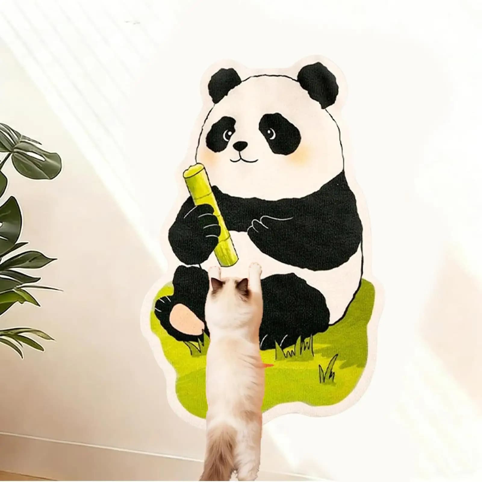 Wall Mounted Cat Scratcher Cute Adhesive Anti-Slip Mat Cat Scratch Rug For Corner Play Climbing Exercise Boredom Relief Home