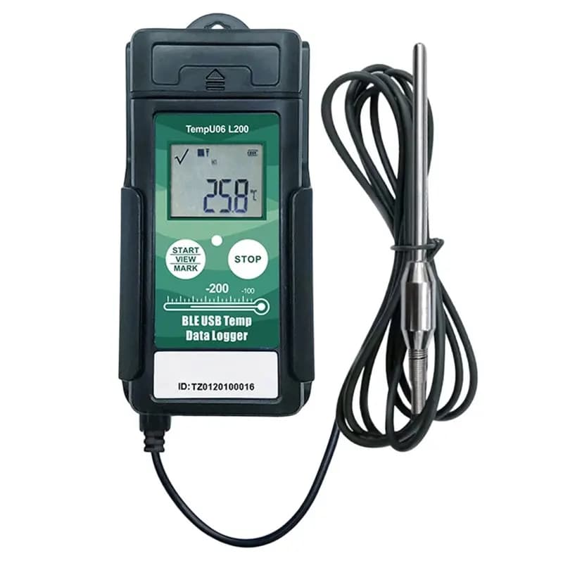 A84X-Tempu06 Digital Temperature Recorder Bluetooth USB-200 ° Ultra Low Temperature Data Recorder with Integrated Sensor