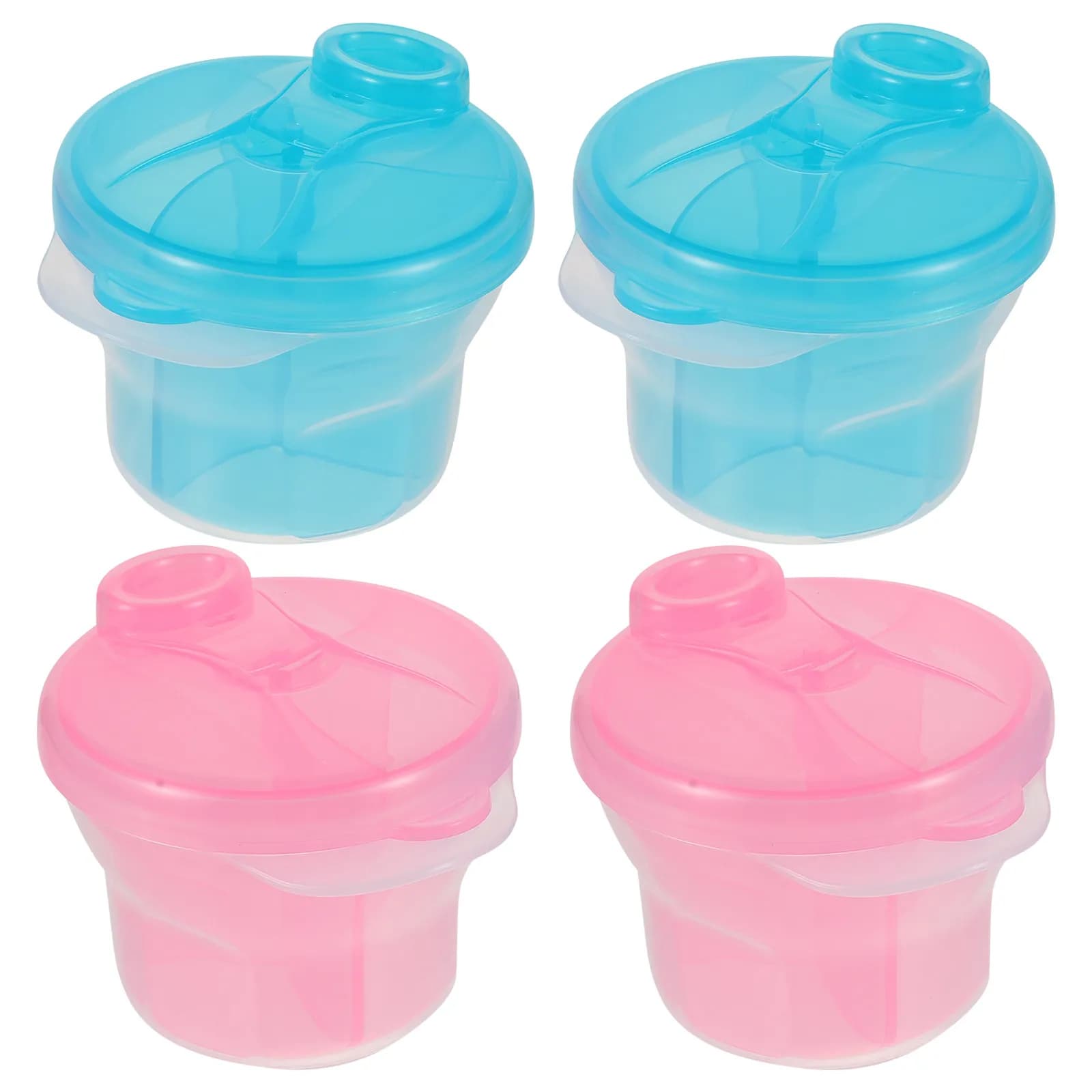 4Pcs Portable Milk Powder Box Rotating Baby Food Storage Container Sealed Formula Dispenser Snack Holder Travel Infant Feeding