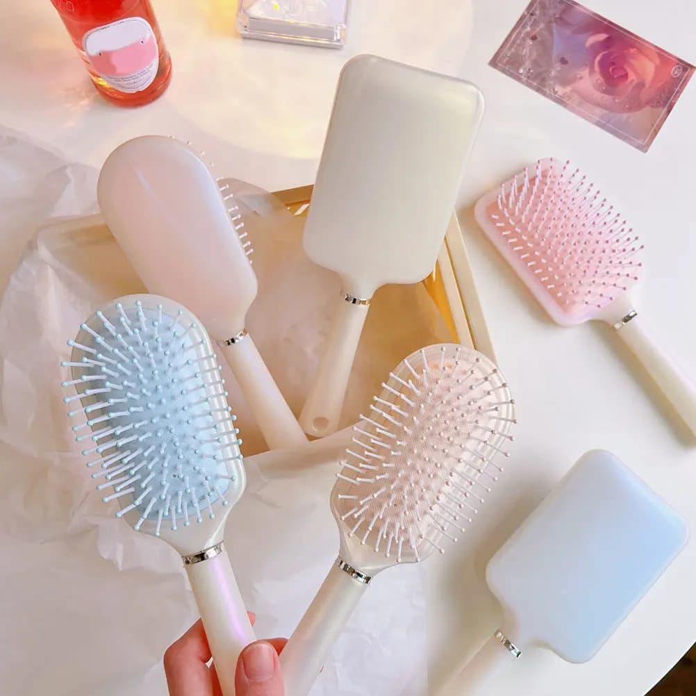 Airbag Comb Lightweight Plastic Hair Massage Comb Straightening Detangling Portable Smooth Scalp Stimulating Hairbrush for Women