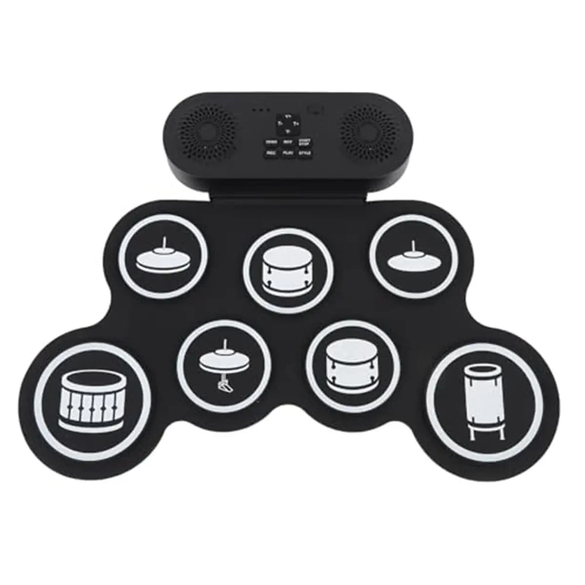 Set di batteria elettronica con bacchette e pedali Kit di batteria portatile per pratica Set di batteria elettrica per regali per bambini [AA74-AAA]
