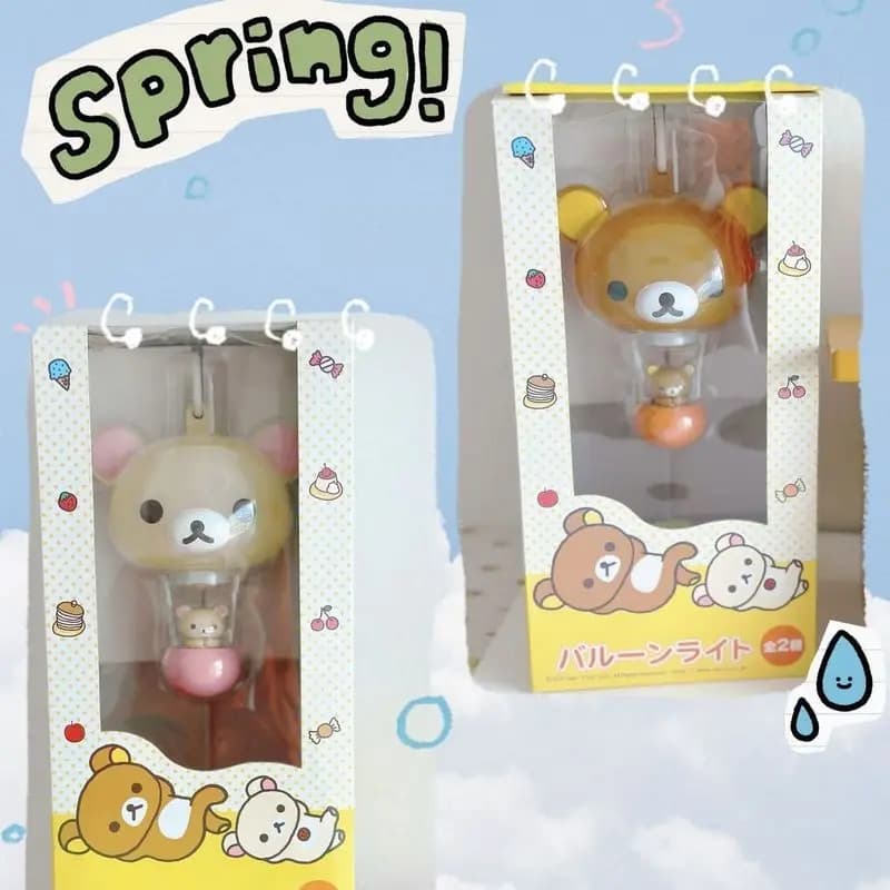 Cute Rilakkuma Balloon Night Light Warm Eye Protection Desk Lamp Bedroom Home Decoration 3d Stereo Ambient Light