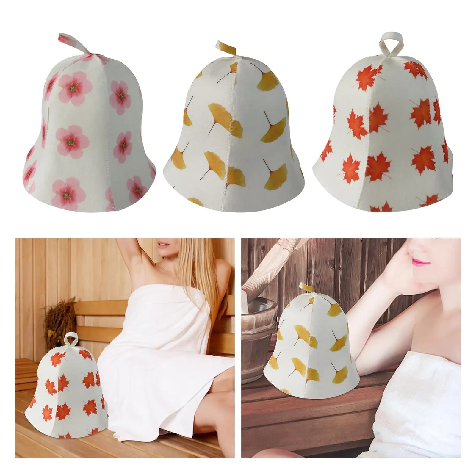 Sauna Hat felt hat bathroom protection Anti heat format free shower head in Russian style Sauna hat accessories for Vaporarium
