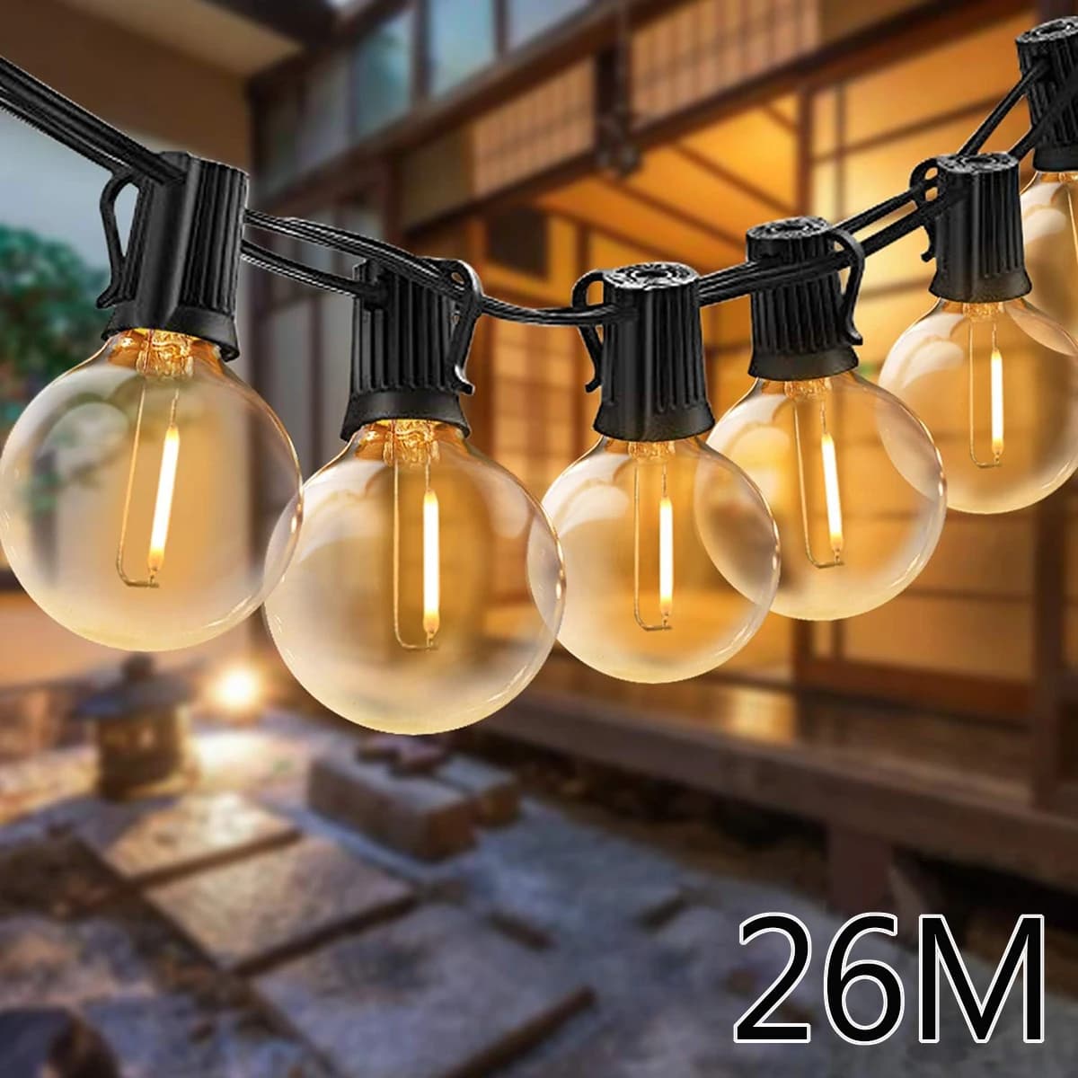 Luci a corda per esterni LED dimmerabili G40 appese fata patio ghirlanda lampada matrimonio strada campeggio giardino luci decorative per feste