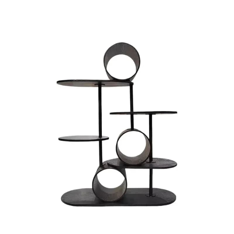 Cat Tree Integrated Tunnel Cat Observation Deck Black Multi-cat Family Pet Furniture