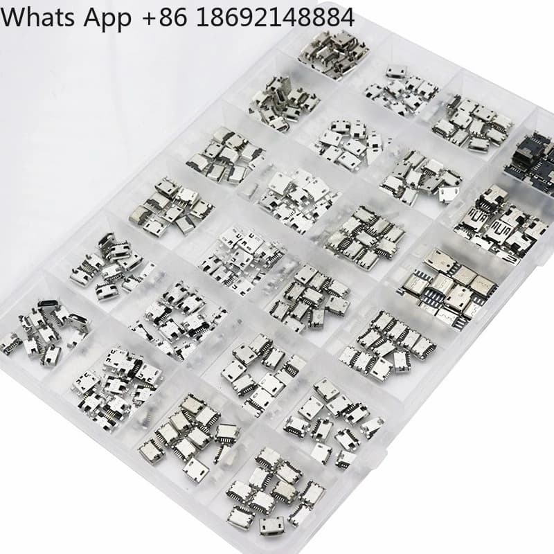 Connettore di ricarica per cellulare 24, interfaccia Micro USB/connettore di ricarica comunemente usato, un totale di 240 pezzi, adatto per MP3/4/5