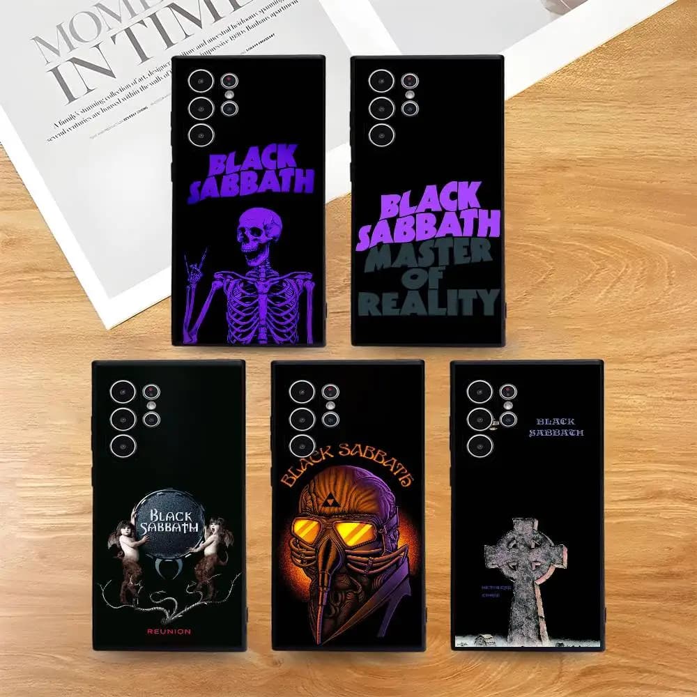 B-Black Sabbath Band Custodia per telefono per Samsung Serie S S21 S22 S23 S24 S25 FE Plus Ultra TPU Custodia morbida per la pelle