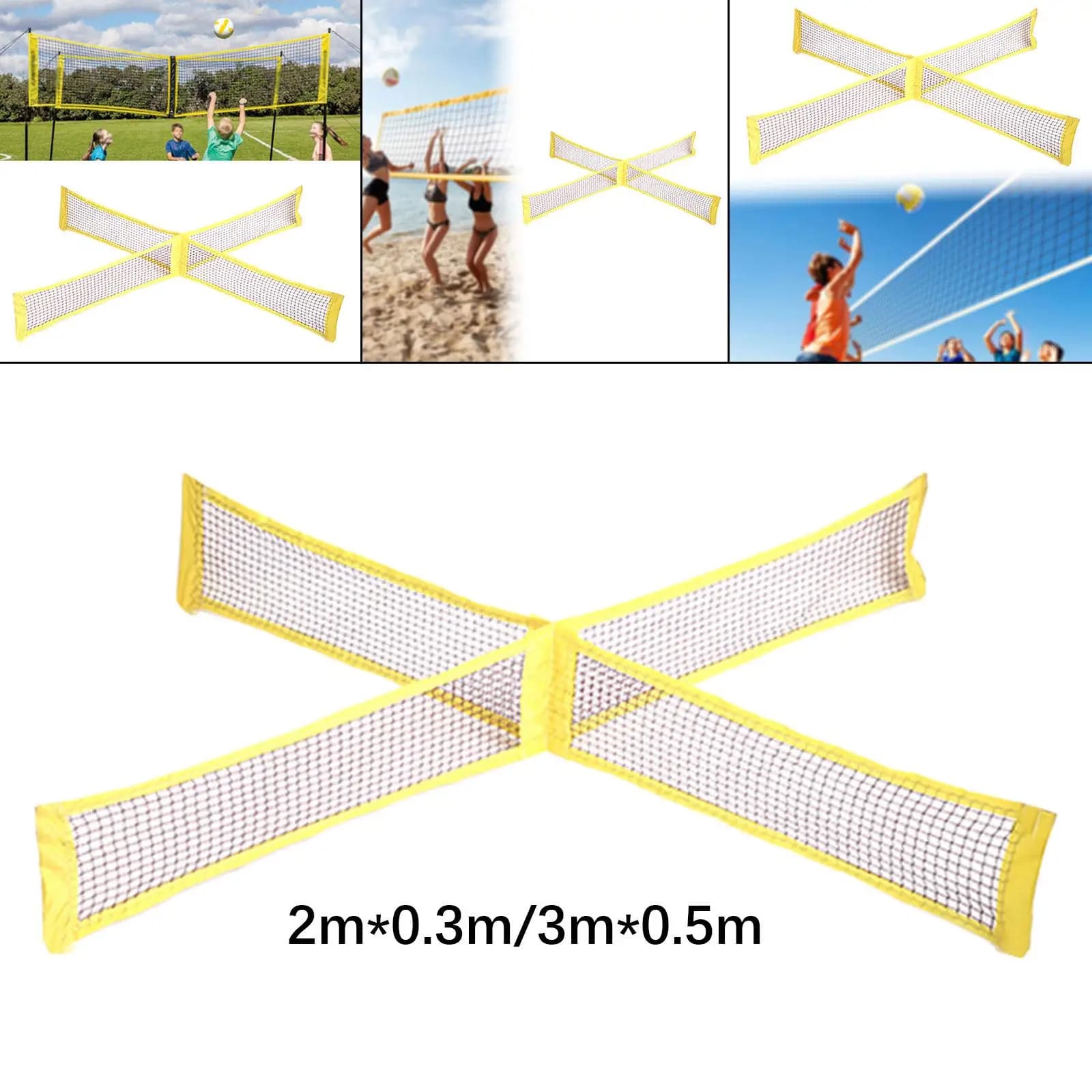 Rete da pallavolo e badminton a 4 vie Rete da pallavolo professionale portatile facile