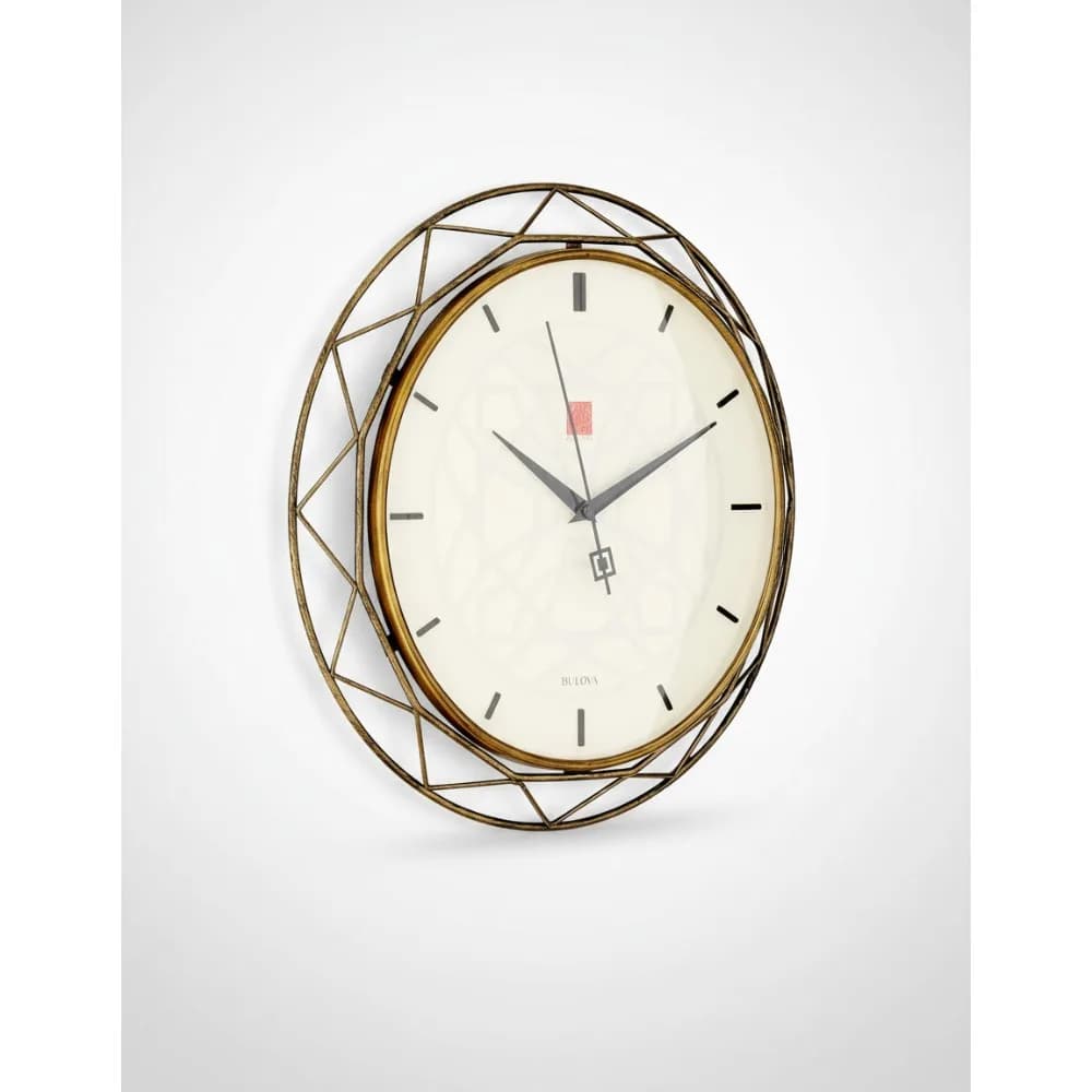 14 inch modern wall clock inspired by Frank Lloyd Wright with quartz movement for home office furniture