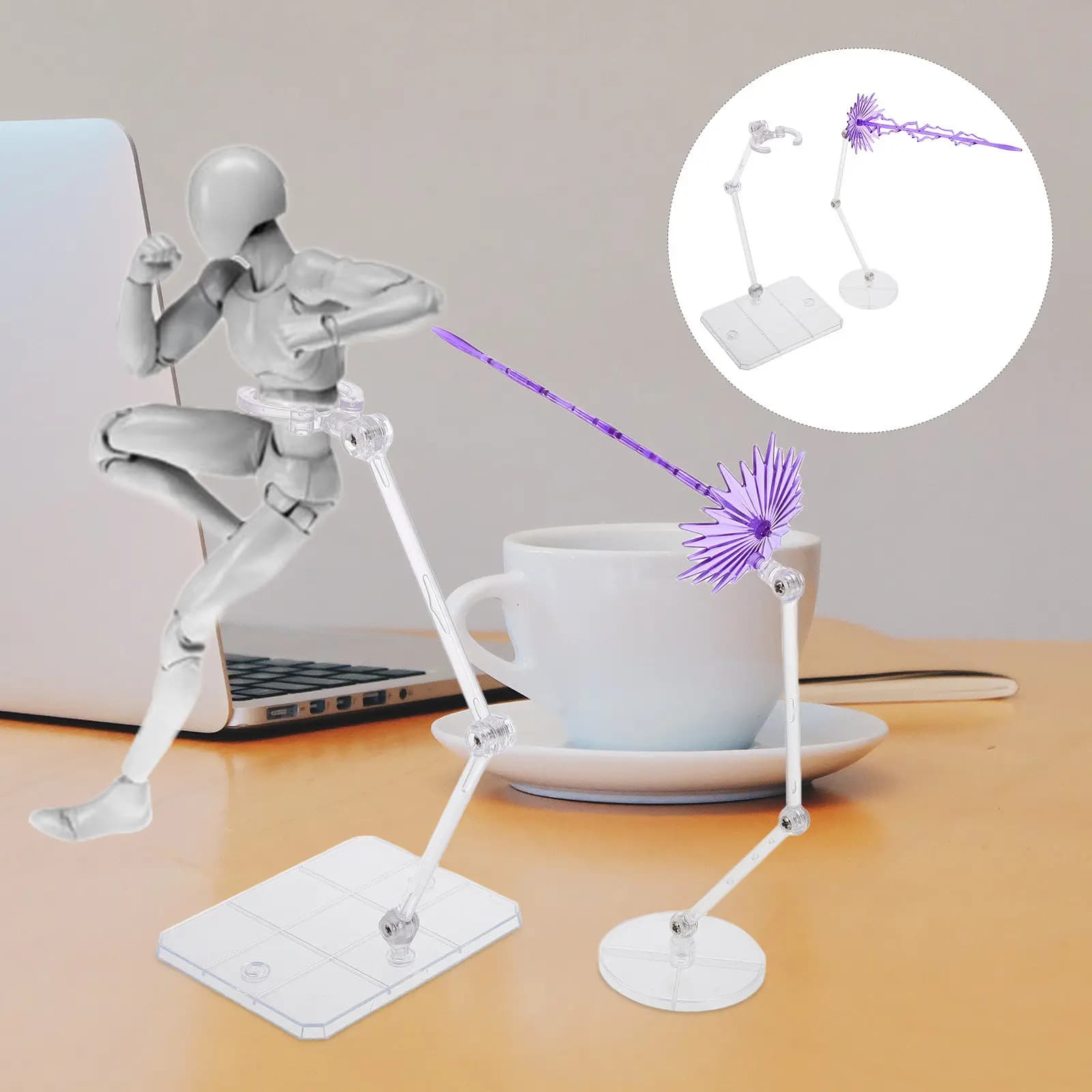 Set di Accessori con Effetto Energetico Dinamico e Supporto Stabile per Action Figure, Miglioramento Estetico e Resistente per Esposizione