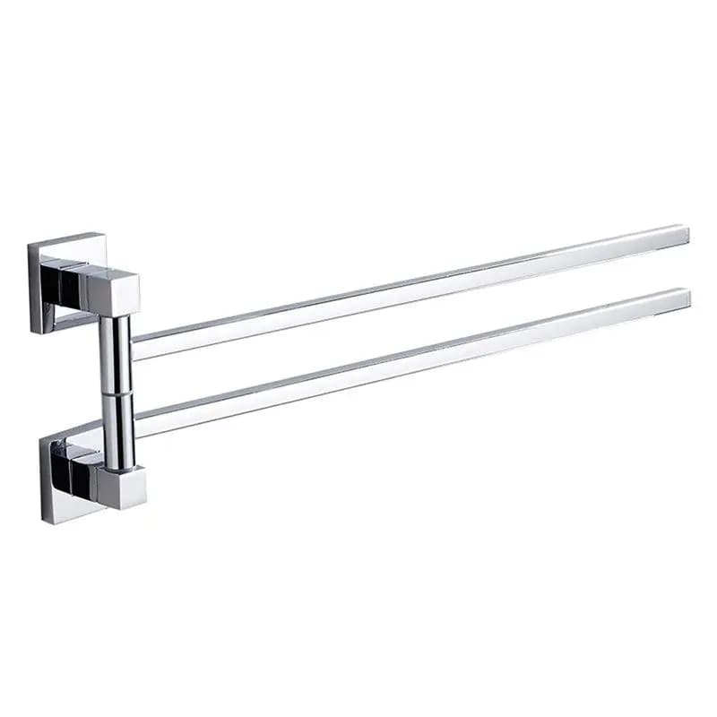 【RECOMMEND】Staffa da parete per cucina, portasciugamani da bagno girevole a 2 barre, portasciugamani in alluminio, organizer salva spazio