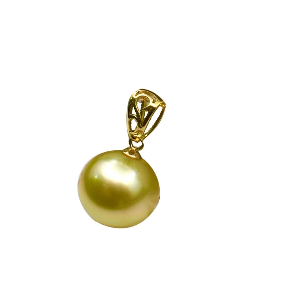 SHILOVEM Pendant with 18K gold pearl New Christmas Birthday Gift Wholesale Woman No 11mm Yzz11118zz Necklace