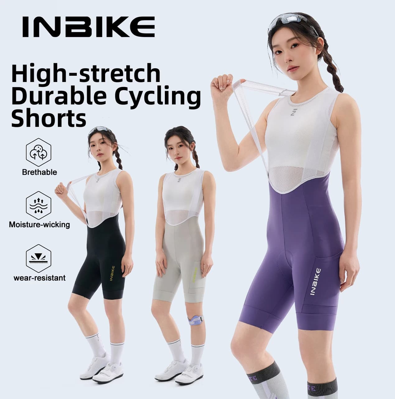 INBIKE 2026 Cycling Shorts with Professional Women's Bretelle Estivi Comfortable Slim Padded Breathable Road Bike