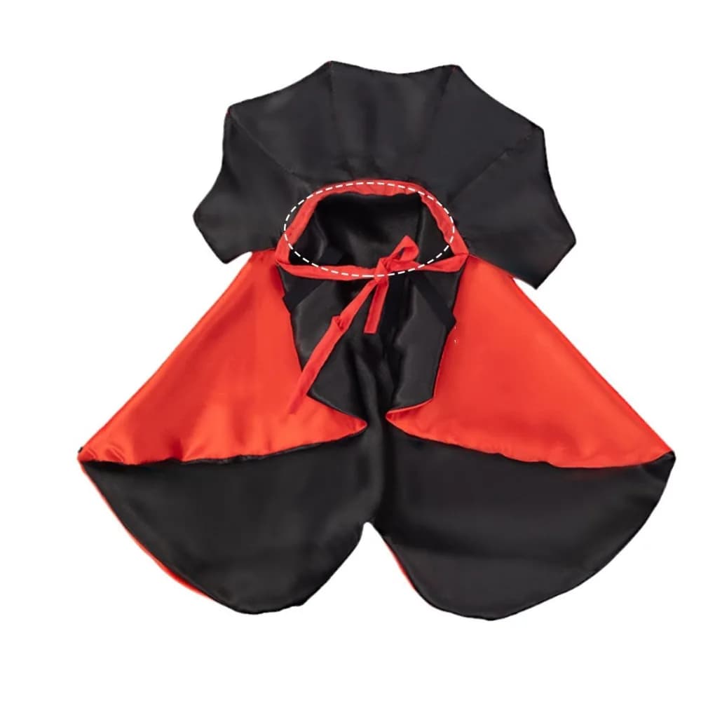 Stand-Collar Halloween Pet Cape Adjustable Double Sides Dogs Wizard Outfit Soft Fabric Easy To Wear Pet Cosplay Costume Puppy