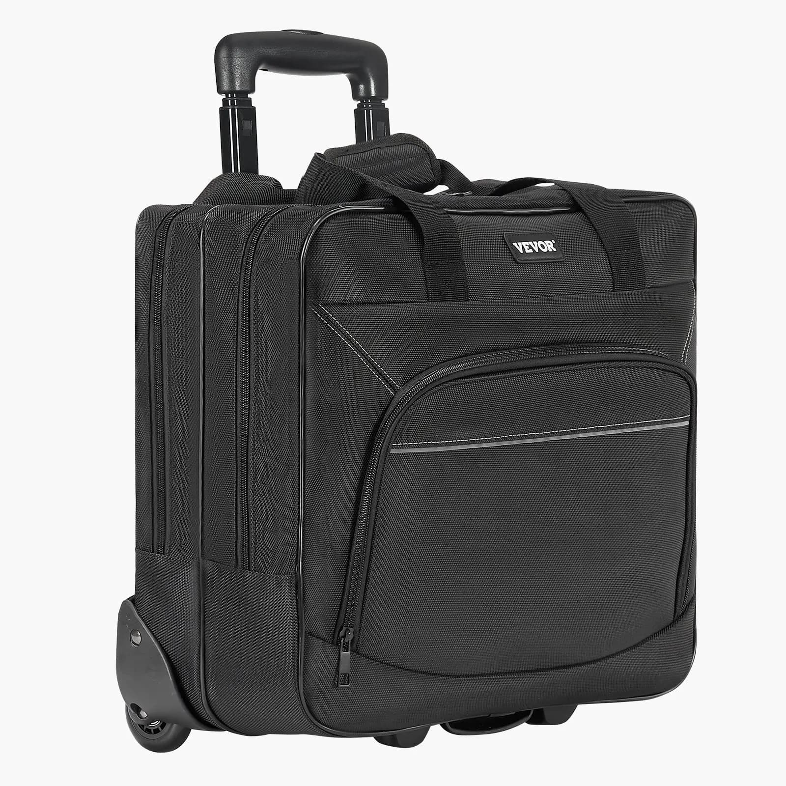 Borsa per laptop con ruote, adatta per laptop fino a 15,6 pollici, valigetta con ruote, borsa per computer con ruote e maniglia telescopica