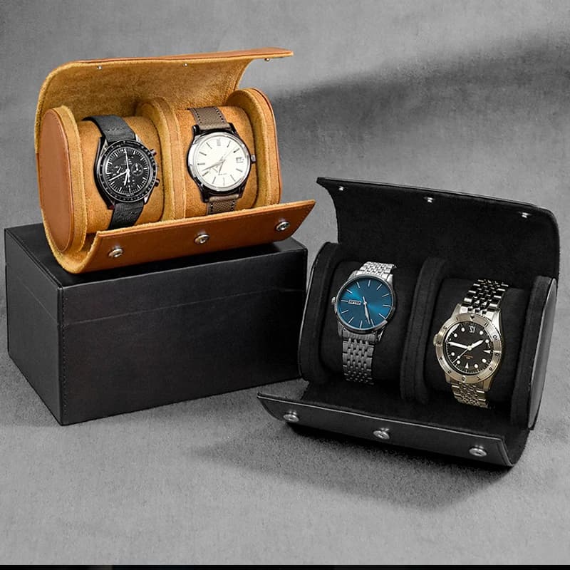 Custodia da Viaggio per Orologi - Organizzatore e Contenitore per Orologi - Conservazione Sicura con Cuscini Rimovibili Innovativi e Organizzatore Robusto