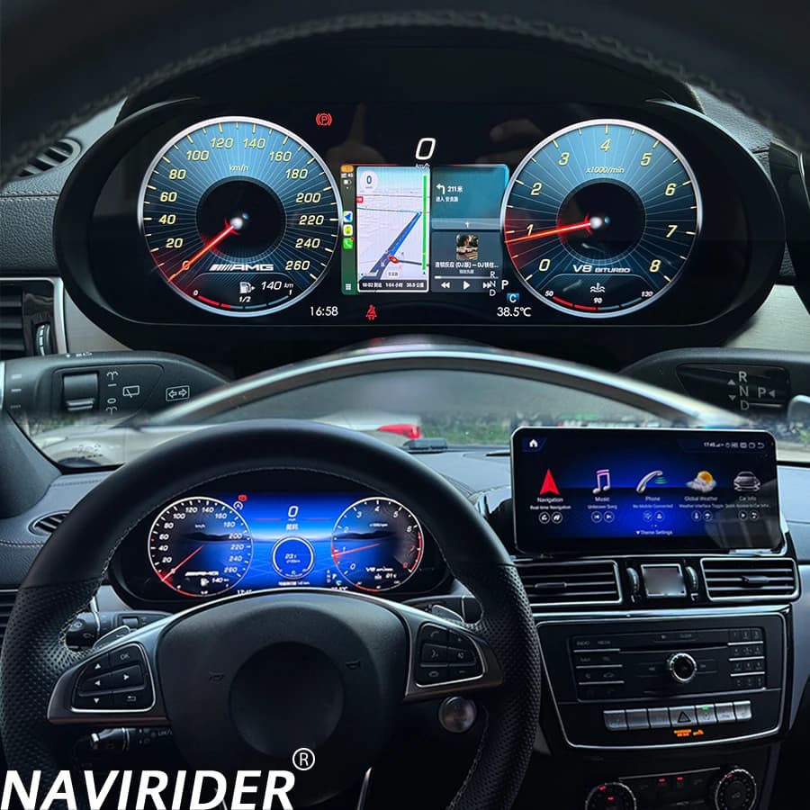 Digital instrument panel for Mercedes Benz ML GL GLE GLS W166 X166 2012-2019 12.3 inch LCD speedometer update smart dashboard
