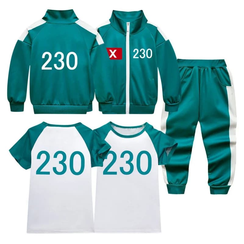 2025 New Custom Kids Calamari Games 2 dresses T-shirts 230 Children Tuta Boys Girls Top Carnival party Halloween C
