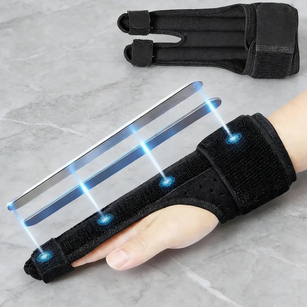 1 pezzo di tutore per il dito medio, indice, piccolo o anulare, tutore per mano - per il trattamento di fratture della mano, artrite, fratture metacarpali