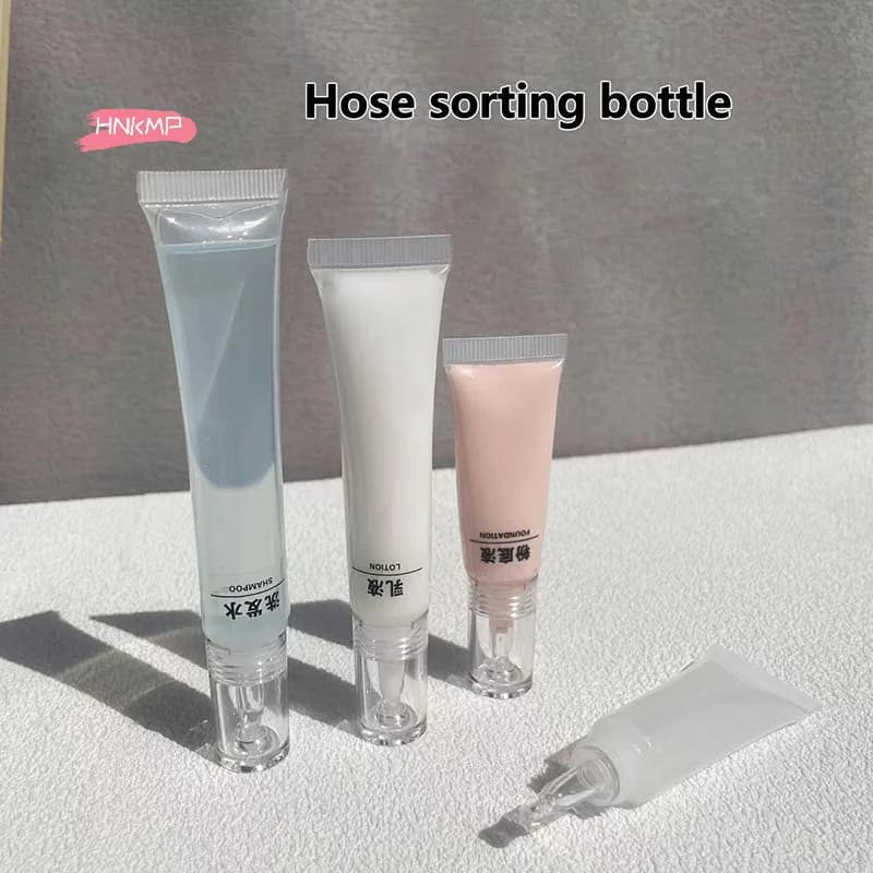 Tubi Cosmetici Morbidi H-10/15g per Crema Solare, Lozione, Fondotinta Liquido, Flaconi Ricaricabili, Contagocce per Acido Ialuronico, Flacone Vuoto
