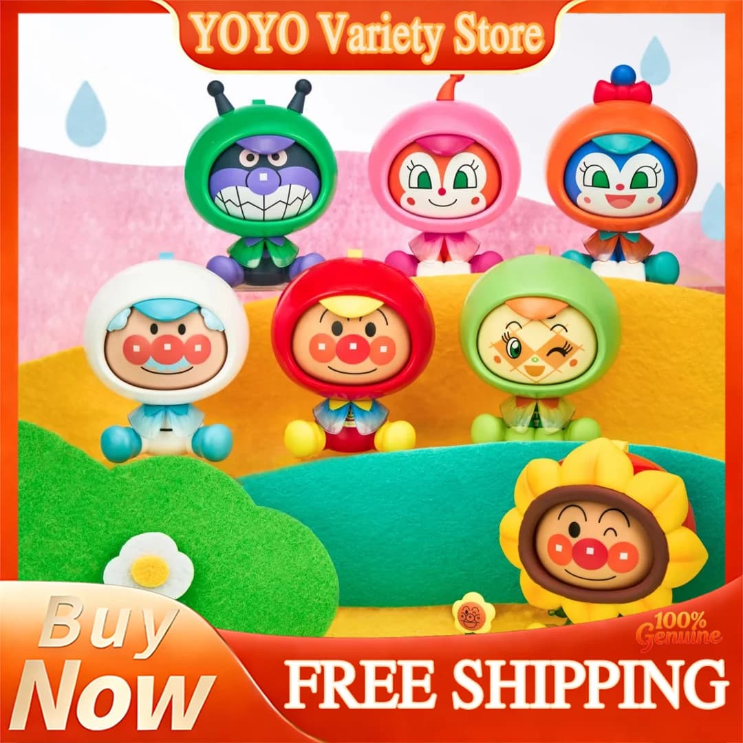 Kayou Anpanman Spinning Fun Blind Box Lovely Face Changing Doll Ornament Anime Peripheral Collectible Toys Gifts Cartoon Fans