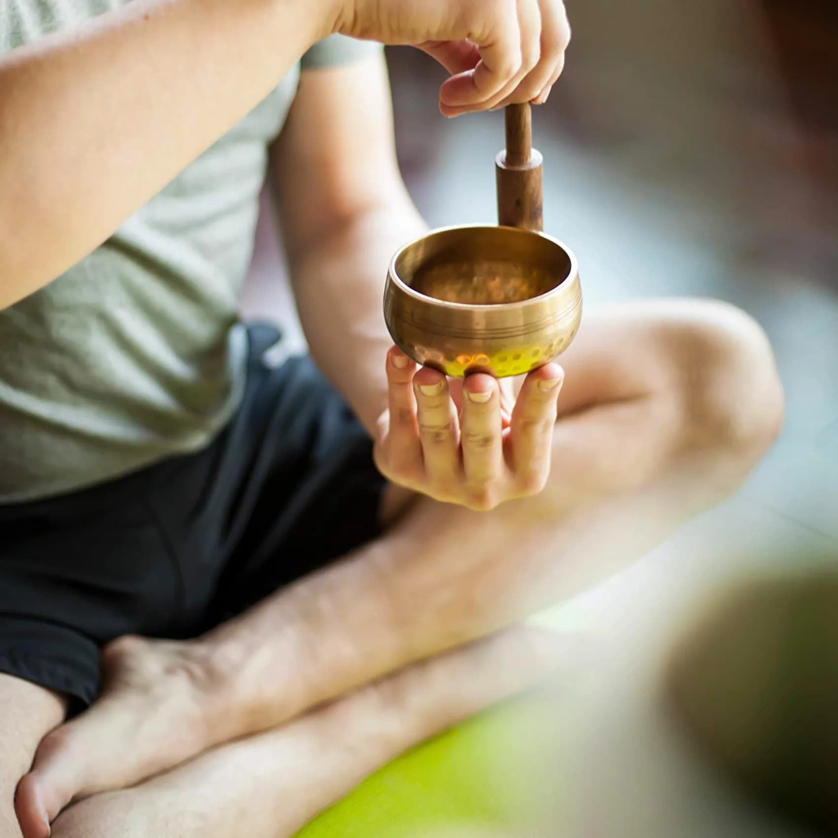 CGDS-3.2 Inch Tibetan Singing Bowl Zen Meditation Yoga Meditation Bowl Wooden Stick Cushion